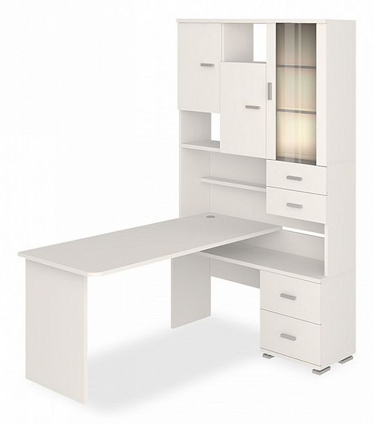 Стол компьютерный Домино СР-620-160 Белый правый - Вид 1