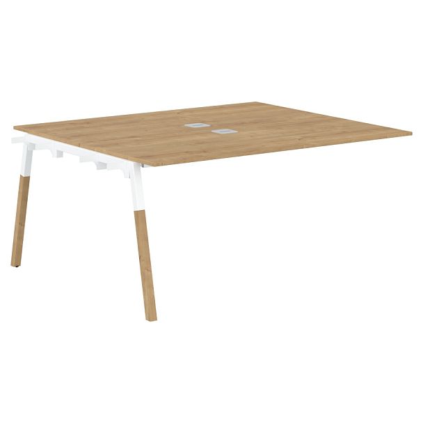 Стол приставной FIWST 1513 Дуб Гамильтон/Белый-Бук 1580х1370х733 FORTA - Вид 1