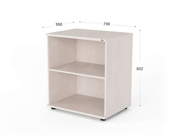 UNITY РШ-12Г ДУБ МОЛОЧНЫЙ Стеллаж открытый Прямой 730х550х832 - Вид 1