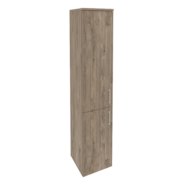 Onix Шкаф высокий узкий левый O.SU-1.3 (L) Тиквуд темный 400*420*1977 - Вид 1