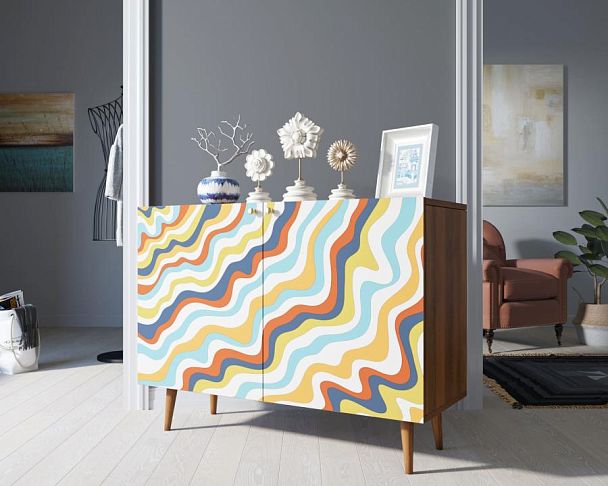 Комод с принтом 21 Berber две дверки арт BB04/Print_21 - Вид 3