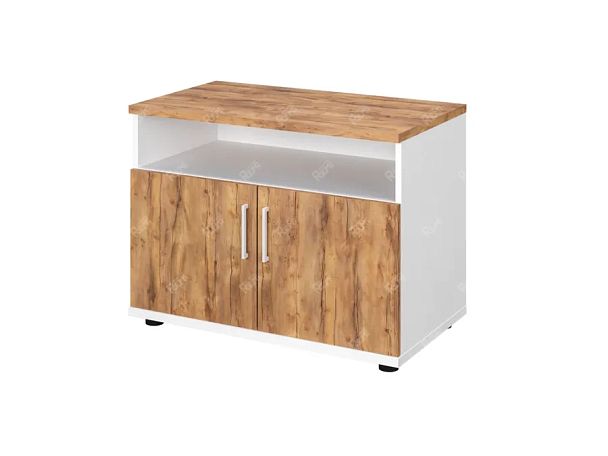 TANDEM RTD039-80U-ME Тумба под оргтехнику универсальная 800х450х600 Таксония медовая/Белый - Вид 1