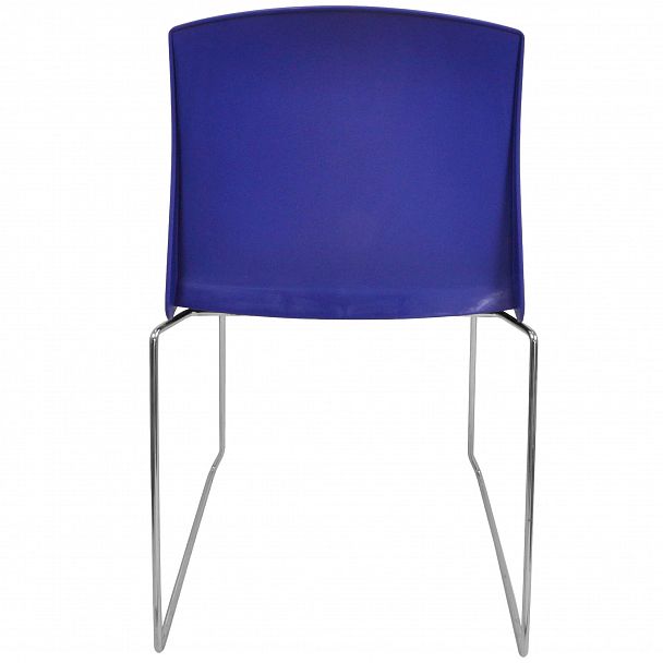 Стул Pull (пруток) каркас Хром, синий, стопируемый - Вид 5