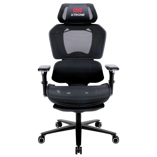 Кресло ATRONE (АТРОН) "Optimus ER-707", адаптивный механизм со слайдером, сетка, черный/серый, 532967 - Вид 10