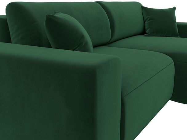 Диван угловой Лига-036 Классик правый угол Велюр зеленый - Вид 4