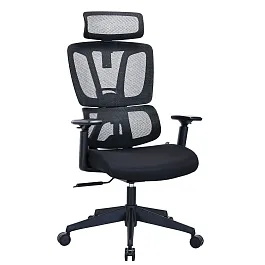 Кресло BRABIX PREMIUM "Veyron ER-703", адаптивный механизм, регулируемый подголовник, сетка/ткань, черное, 532966 - Фото предпросмотра