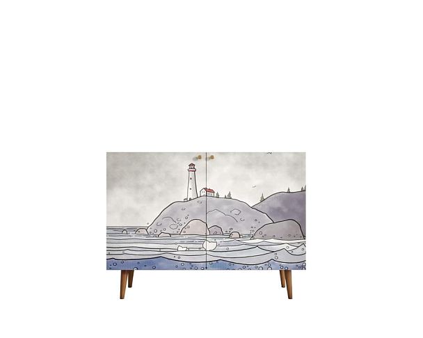 Комод с принтом 51 Berber две дверки арт BB04/Print_51 - Вид 1