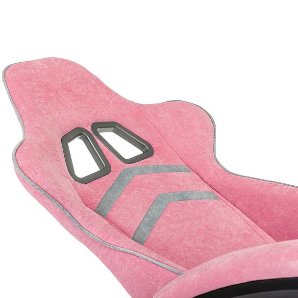 Кресло компьютерное BRABIX ''Shooter GM-123'', 2 подушки, ткань, розовое/серое, 533213 - Вид 9