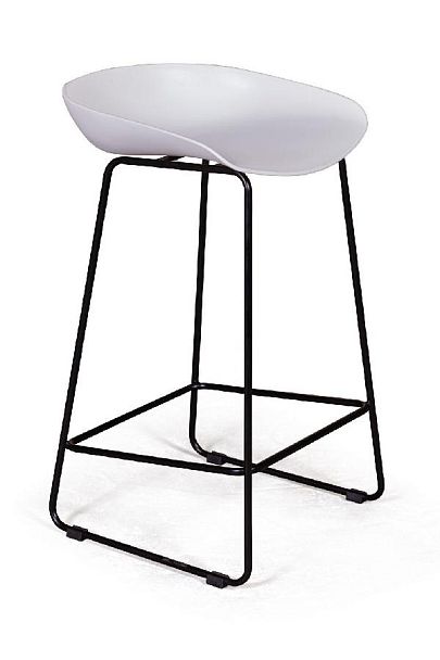 Стул полубарный Leo пластик белый - Вид 5