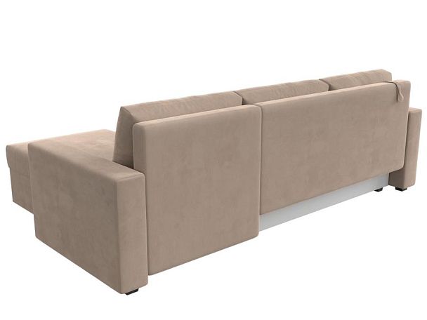 Угловой диван Траумберг Лайт правый (полностью велюр бежевый) - Вид 6