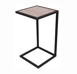 Стол придиванный Империя 330*330 Н600, ЛДСП 16мм ШИНОН, металлокаркас цвет черный шелк ЛДСП 16мм ШИНОН, металлокаркас цвет черный шелк - Фото предпросмотра