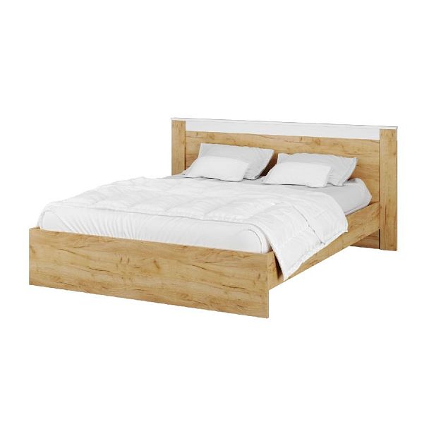 Кровать 1,4 Адель (1532*920*2180) дуб крафт золотой/белый - Вид 1