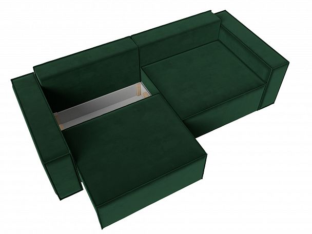 Диван прямой Куба (полностью велюр зеленый) - Вид 6