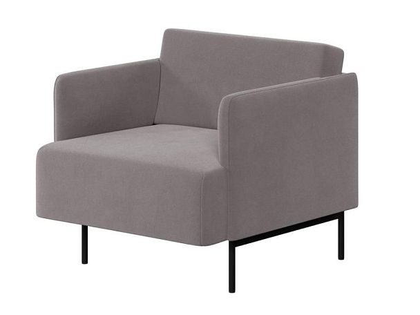 Stenly Диван одноместный STN-1 Velutto 08/Металл Черный 800*840*760 - Вид 1