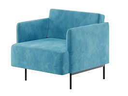 Stenly Диван одноместный STN-1 Teddy 133/Металл Черный 800*840*760 - Фото предпросмотра