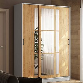 Шкаф-купе Стиль-2 1600 белый/дуб крафт золотой - Фото предпросмотра