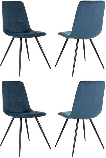 Стул для дома Бюрократ CH-K1_4 комплект 4шт синий Holland 58 металл черный на ножках (CH-K1_1/HL58_4) - Вид 1