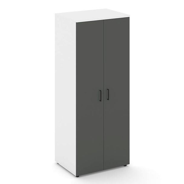 Стайл Проджект Гардероб широкий глубокий SN.GB-004 Белый/Белый/Антрацит/Черный Ручки 796*600*1982 - Вид 1
