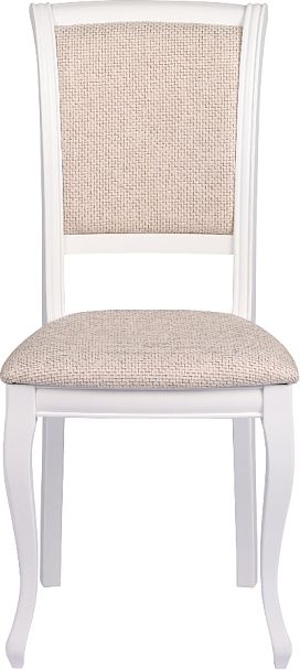 Комплект деревянных стульев с мягким сиденьем Арктос Белый/Кремовая рогожка, 4 шт. - Вид 2