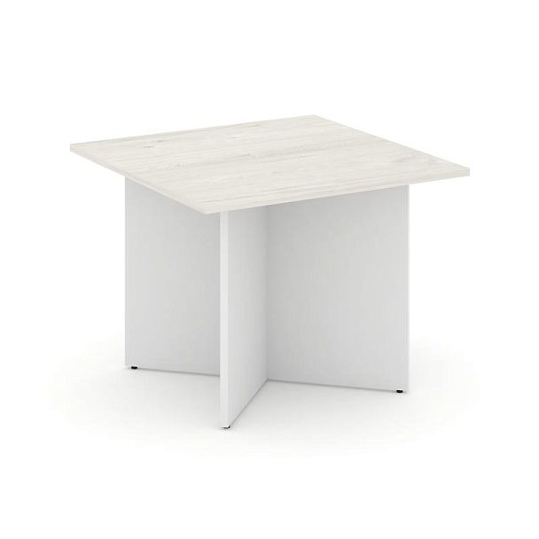 Стайл Проджект Стол переговорный квадрат. SN-D.SPRG-003 Дуб Наварра/Белый 980*980*750 - Вид 1