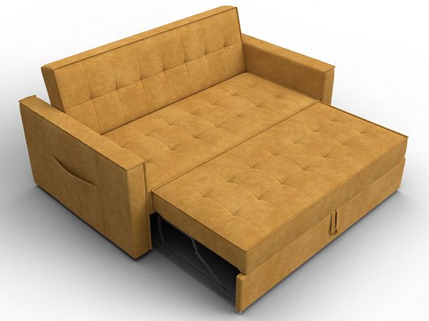 Диван прямой Лига-104 (140) Велюр желтый - Вид 7