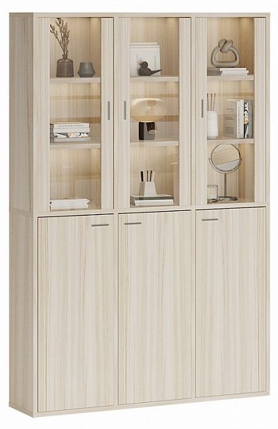 Шкаф-витрина Домино СУ(ш3в2)+3ФГ+3ФС Карамель - Вид 2