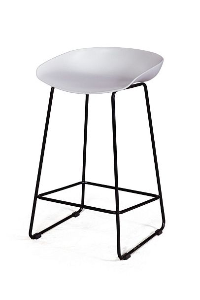 Стул полубарный Leo пластик белый - Вид 1