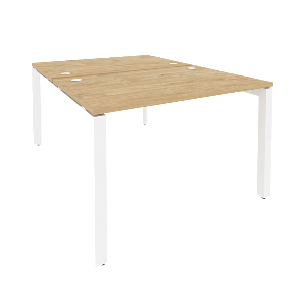Onix Рабочая станция на П-образном м/к O.MP-D.RS-2.2.8 Тиквуд светлый/Белый металл 1180*1635*750 - Вид 1
