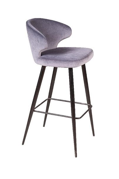 Стул барный Richard, бархат светло-серый 26 - Вид 3