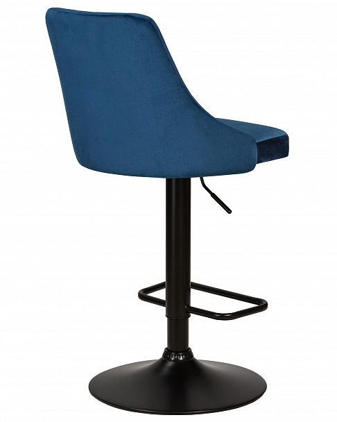 Стул барный DOBRIN JOSEPH BLACK (синий велюр (MJ9-117)) - Вид 4