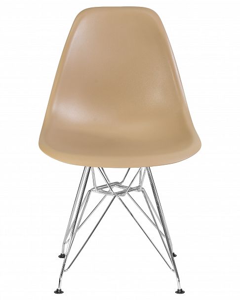 Стул обеденный DOBRIN DSR (ножки хром, цвет бежевый (GR-03)) - Вид 6