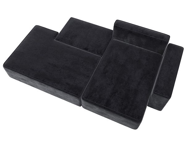 Диван угловой Лига-079 угол правый Велюр серый - Вид 8