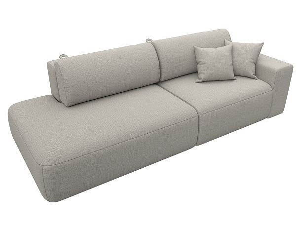 Диван прямой Лига-036 НПБ Модерн подлокотник справа Рогожка бежевый - Вид 5