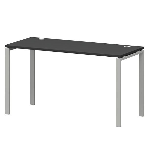 Стол на металлокаркасе СМС25-П-14К.60.Пр25 Графит/Белый 1400x600x750 Смарт - Вид 1