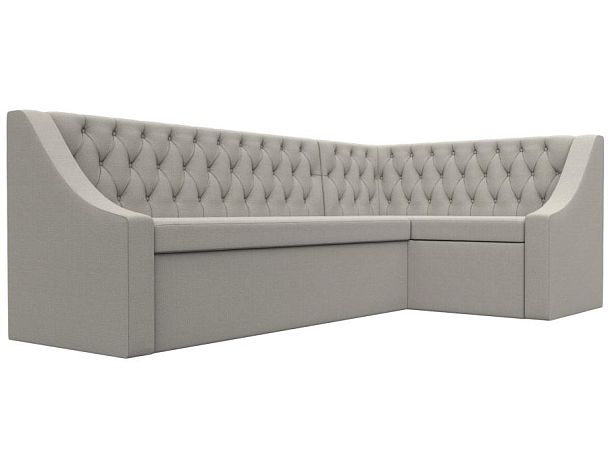 Диван кухонный угловой Мерлин правый угол Рогожка бежевый - Вид 3