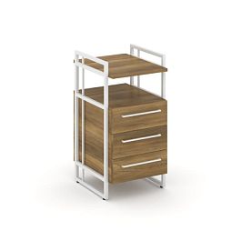 Rift Direct Тумба приставная RF.TPRR-001 Сандал Янтарный/Металл Белый 424*500*821 - Фото предпросмотра