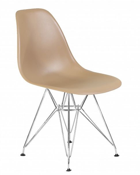 Стул обеденный DOBRIN DSR (ножки хром, цвет бежевый (GR-03)) - Вид 2