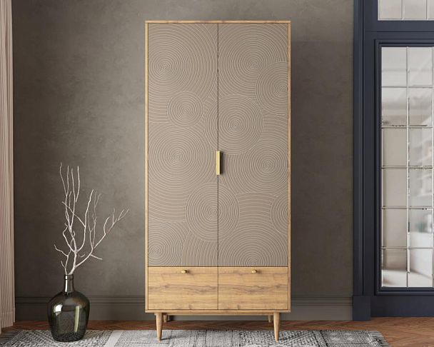 Шкаф двухстворчатый с ящиками Line R26/beige - Вид 4