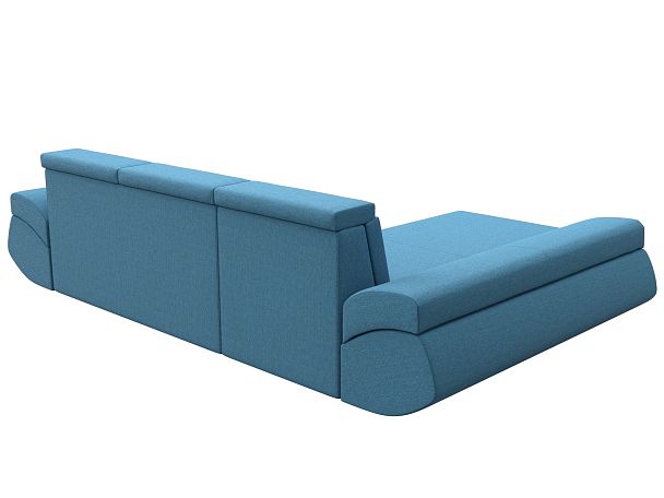 Диван угловой Лига-032 левый угол Рогожка голубой - Вид 6