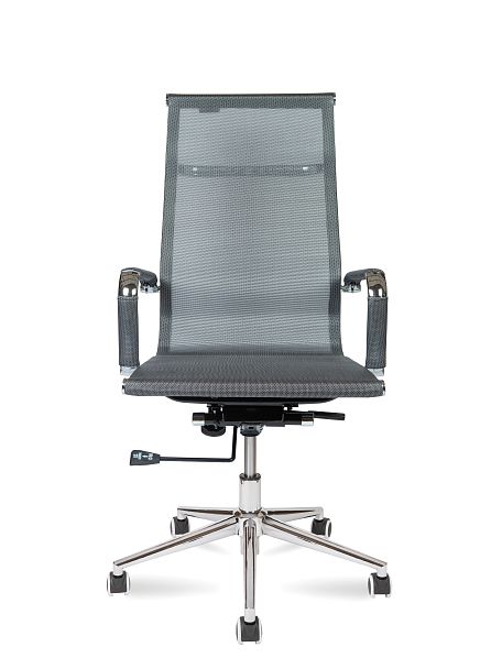 Кресло Хельмут / (grey) сталь + хром / серая сетка - Вид 3