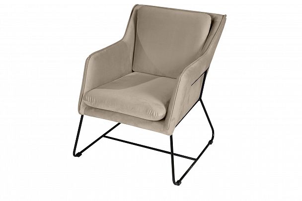 Кресло Alex, бархат пепельно-бежевый 25 - Вид 6