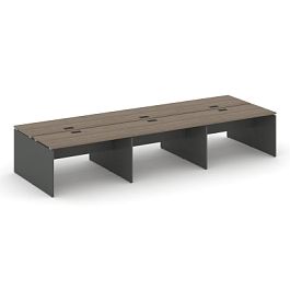 Стайл Проджект Рабочая станция 2-х сторон. SN-D.DRS-074 Вяз Благородный/Антрацит NEW/Черная Заглушка - Фото предпросмотра