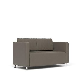 Диван 2-х местный Робин Rb.001.01 экокожа серо-коричневая CN6 - Фото предпросмотра