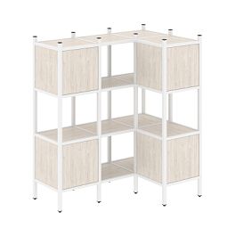 Loft Угловой внутренний стеллаж наборный VR.L-29 Денвер светлый/Белый металл 1278*862*1458 - Фото предпросмотра