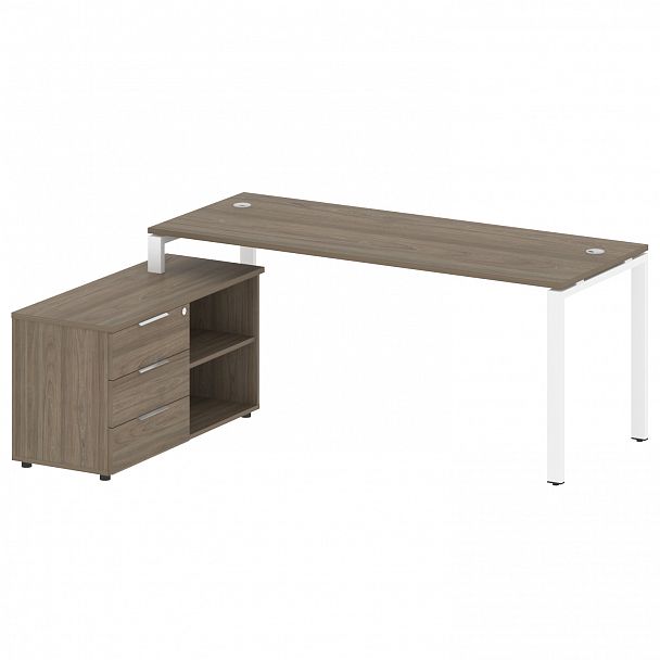 Рабочая станция "Metal System" БП.РС-СТС-2.5 вяз/белый - Вид 2