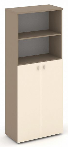 Шкаф высокий широкий (2 средних фасада ЛДСП) "ESTETICA" ES.ST-1.6 Сатин - Вид 1