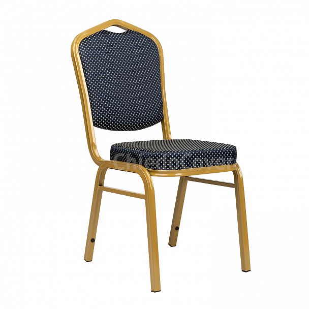 Стул Хит 25мм - золото, синяя корона, стопируемый - Вид 1