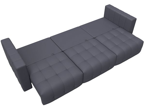 Диван прямой Лига-052 НПБ Лонг Экокожа серый - Вид 10