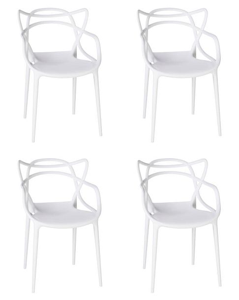Набор 4 шт Стул обеденный DOBRIN MASTERS (белый (W-02)) - Вид 1