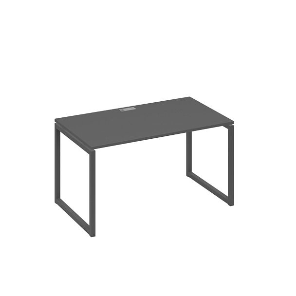 Стол письменный на металлокаркасе QUATTRO A4 А4 Б4 024 БП антрацит премиум / металлокаркас антрацит - Вид 1